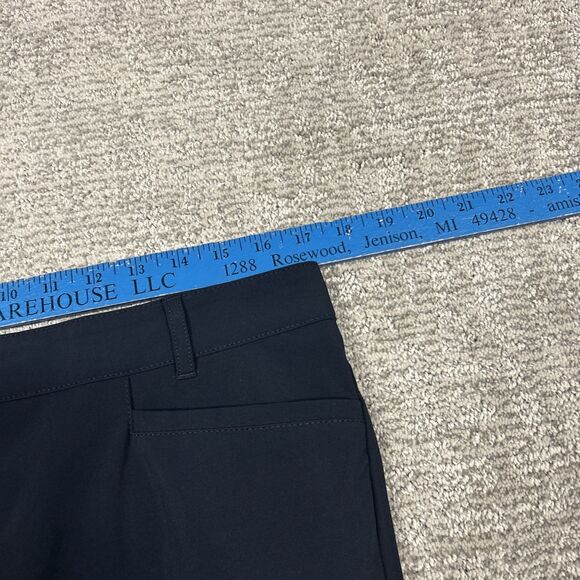 Raffaello Rossi Pants Womens 10 Ute 7/8 Navy Stretch Tapered Trousers Career - Picture 5 of 9